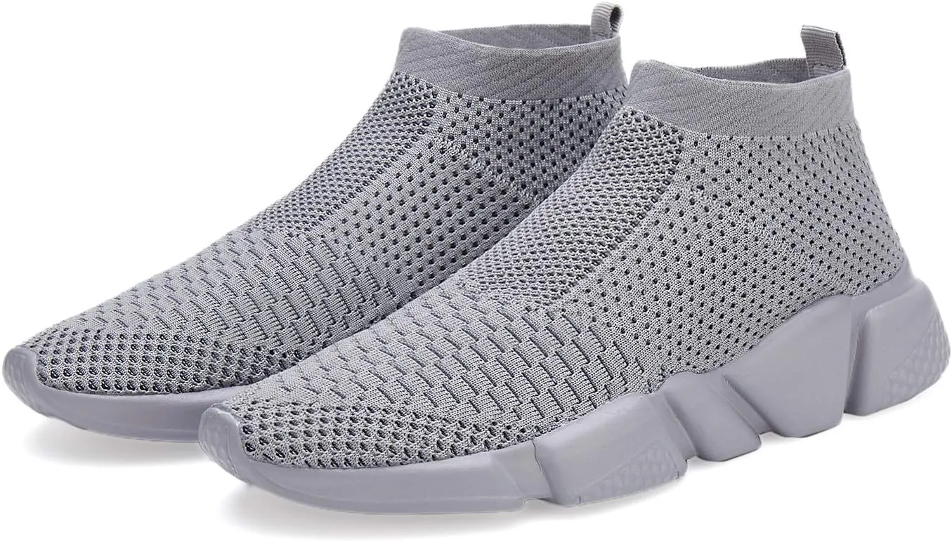 Casbeam Men's Running Knit Comfortable Lightweight Breathable Casual Sports Shoes Fashion Sneakers Slip-On Walking Shoes