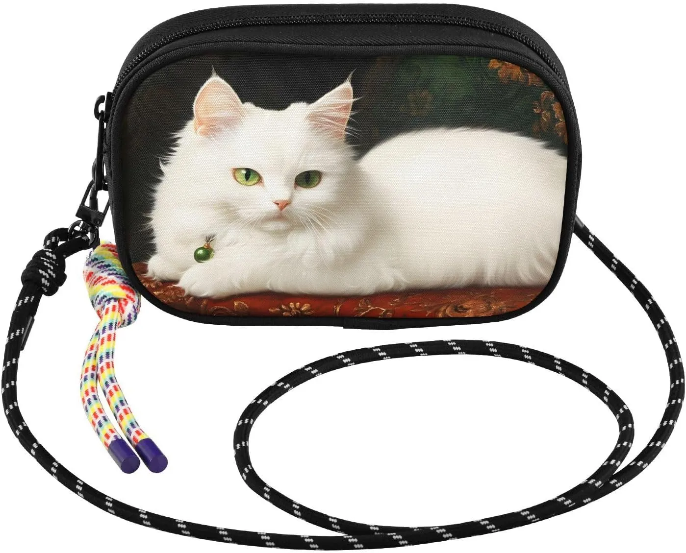 Cat White Chair Crossbody Bags for Women Cell Phone Purses Women's Shoulder Handbags Wallet Purse with Adjustable Strap