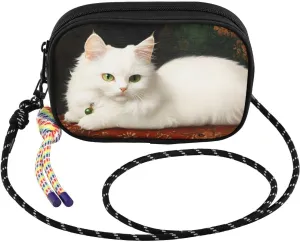 Cat White Chair Crossbody Bags for Women Cell Phone Purses Women's Shoulder Handbags Wallet Purse with Adjustable Strap