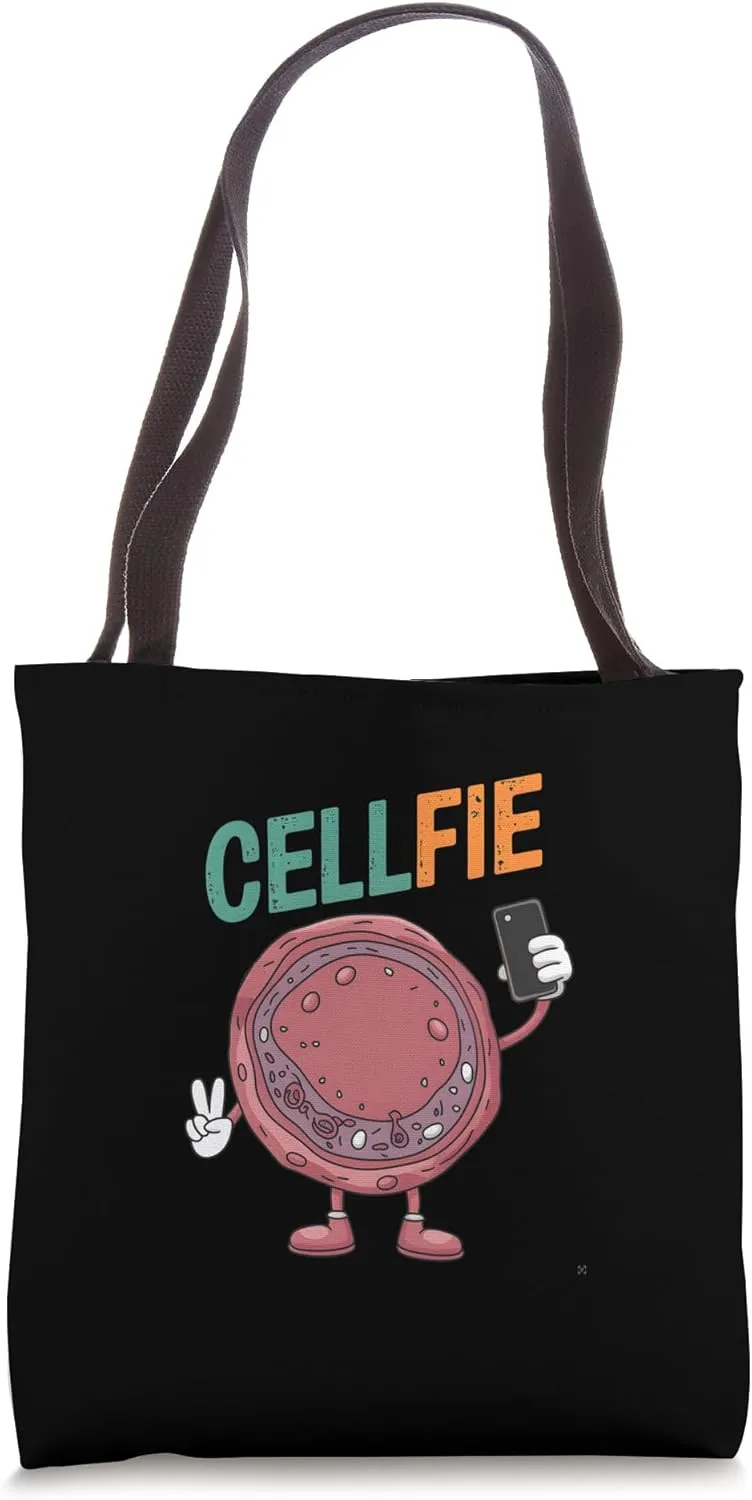 Cellfie Selfie Biology Science Lover Teacher Student Tote Bag