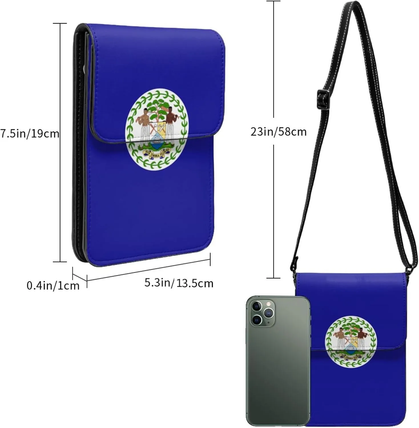 Central African Republic Small Crossbody Purse Cell Phone Bag for Women
