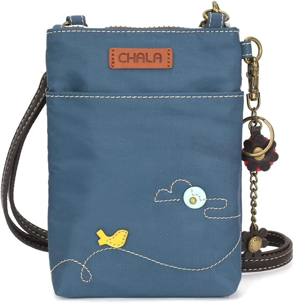 CHALA Crossbody RFID Cell Phone Purse - Women Nylon/Faux Leather Multicolor Handbag with Adjustable Strap Venture