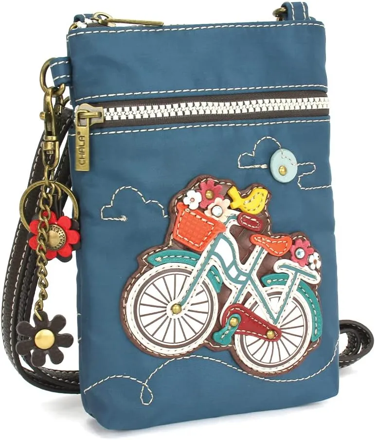 CHALA Crossbody RFID Cell Phone Purse - Women Nylon/Faux Leather Multicolor Handbag with Adjustable Strap Venture