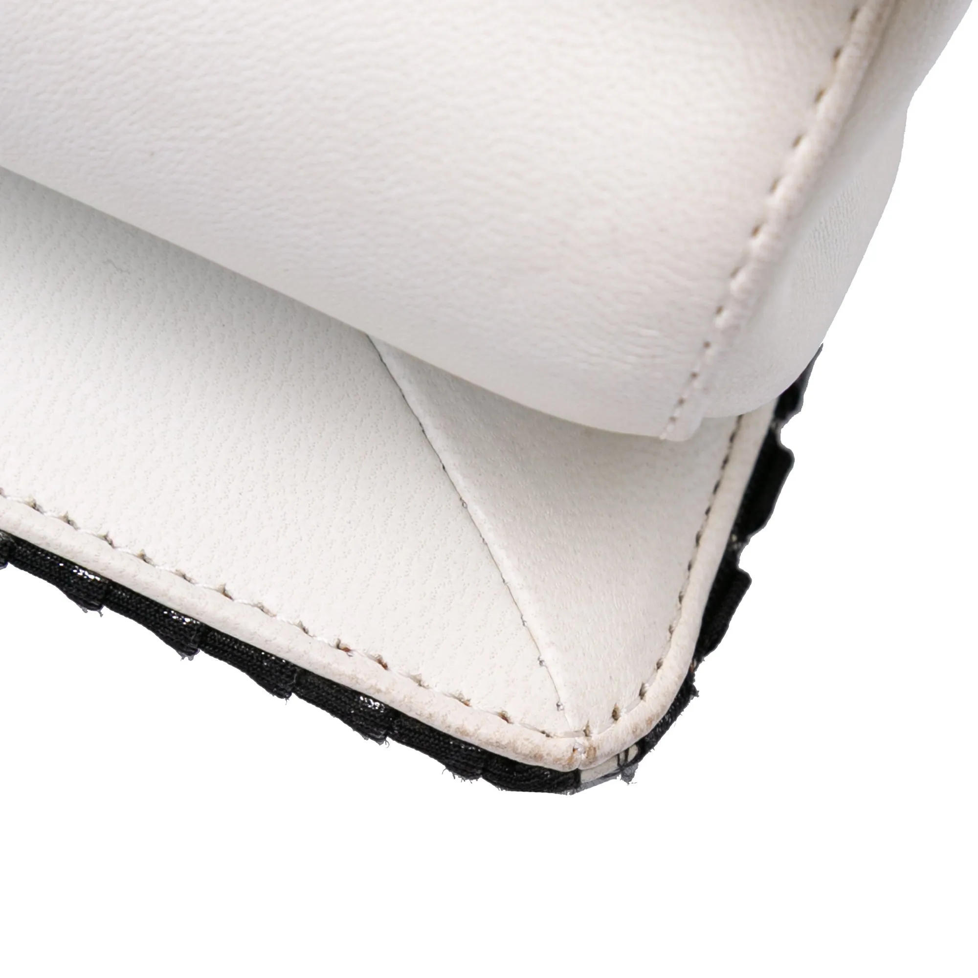 Chanel CC Bicolor Woven Lambskin Crystal Pearl Flap