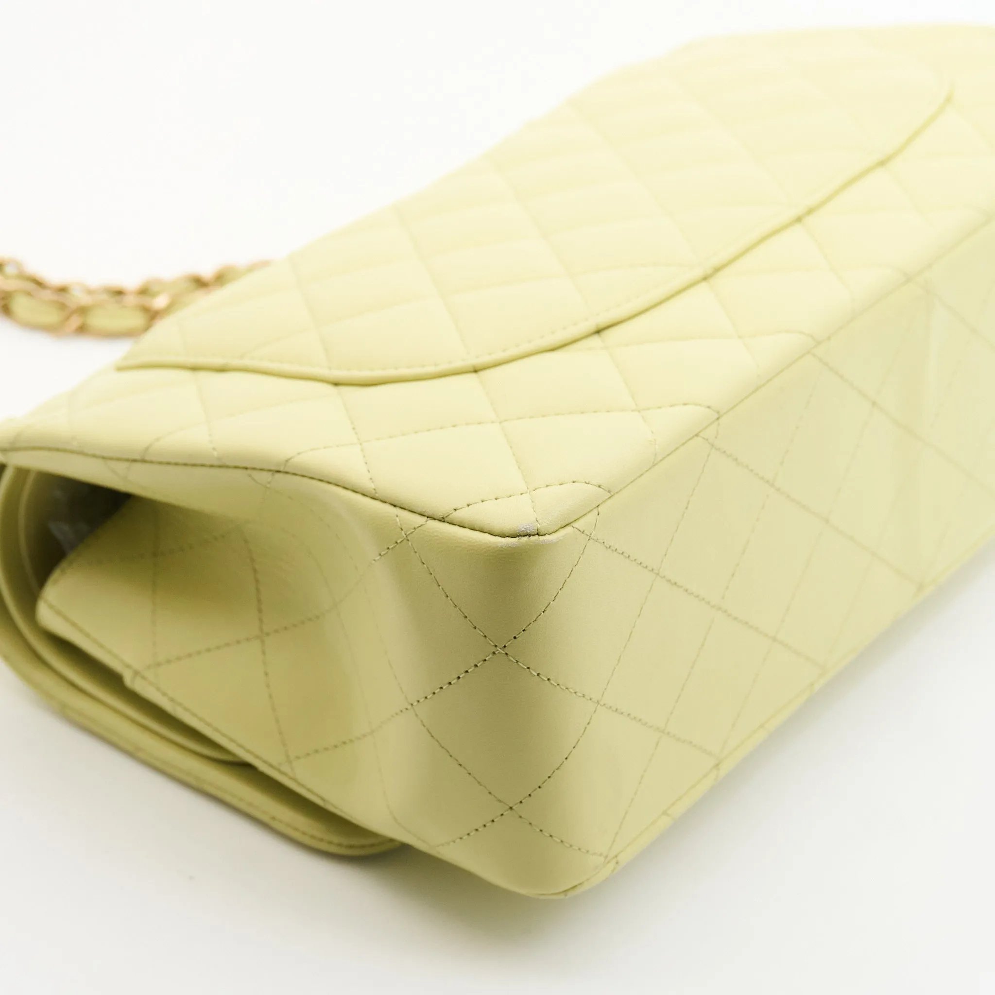Chanel Jumbo Classic Double Flap in Light Green With LGHW