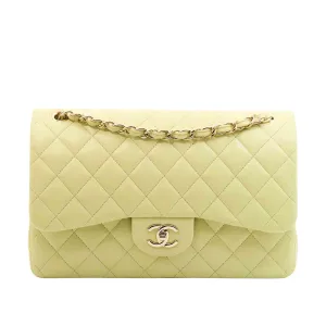 Chanel Jumbo Classic Double Flap in Light Green With LGHW