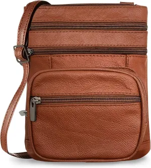Ciana Genuine Leather Cross Body Bags Purse for Women, Purses Women's Shoulder Sling Handbags Soft Purse