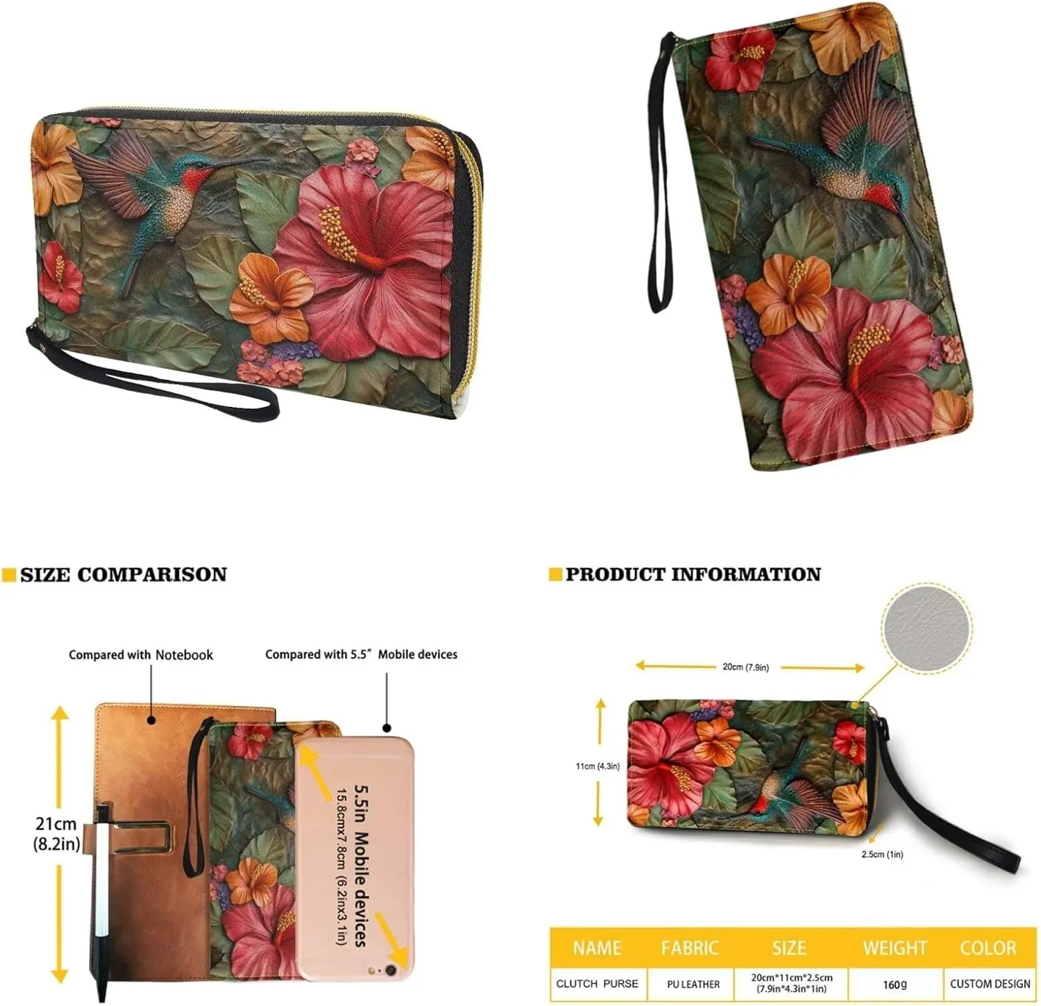 Circle Purse Set for Women Girls, PU Round Crossbody Bag with PU Wallet for Party Work
