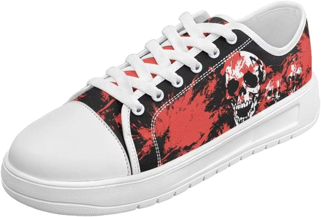 Classic Fashion Sneakers Canvas Shoes for Women Lace Up Low Top Canvas Casual Sneakers Lightweight Breathable Wide Toe Shoes