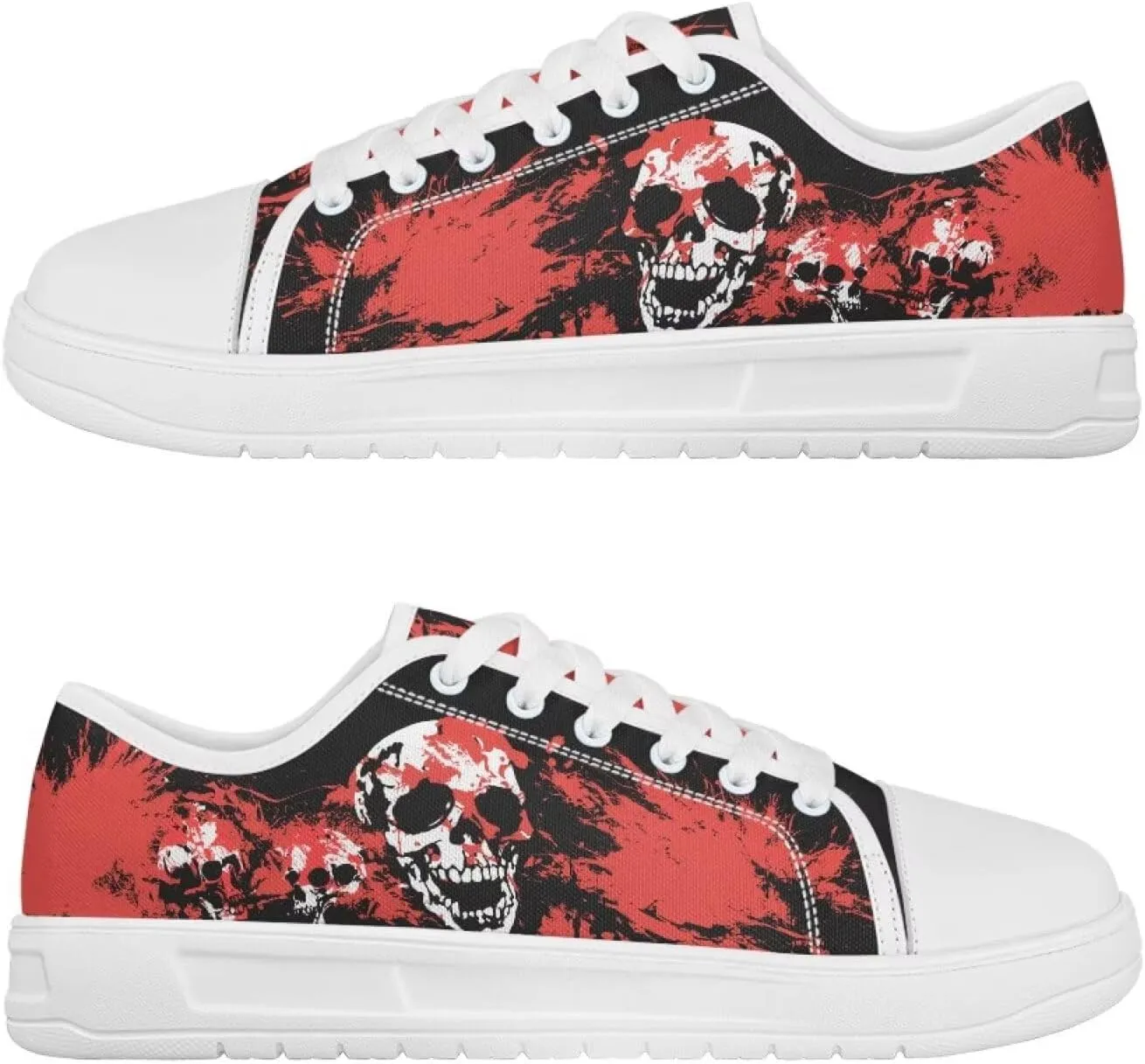 Classic Fashion Sneakers Canvas Shoes for Women Lace Up Low Top Canvas Casual Sneakers Lightweight Breathable Wide Toe Shoes