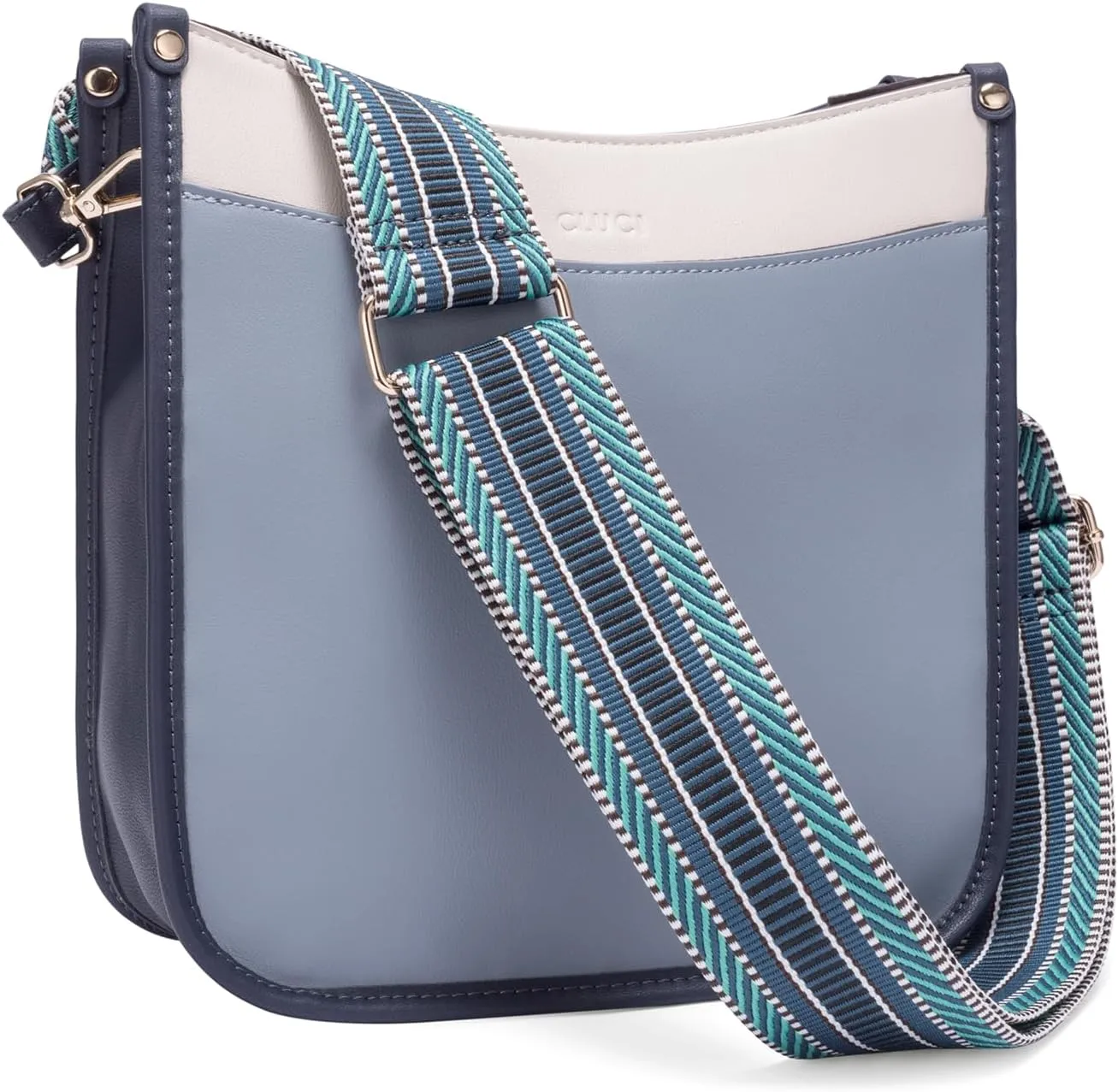 CLUCI Purses for Women, Vegen Leather Crossbody Bags for Woman Trendy, 2PCS Hobo Handbag with 2 Adjustable Guitar Strap