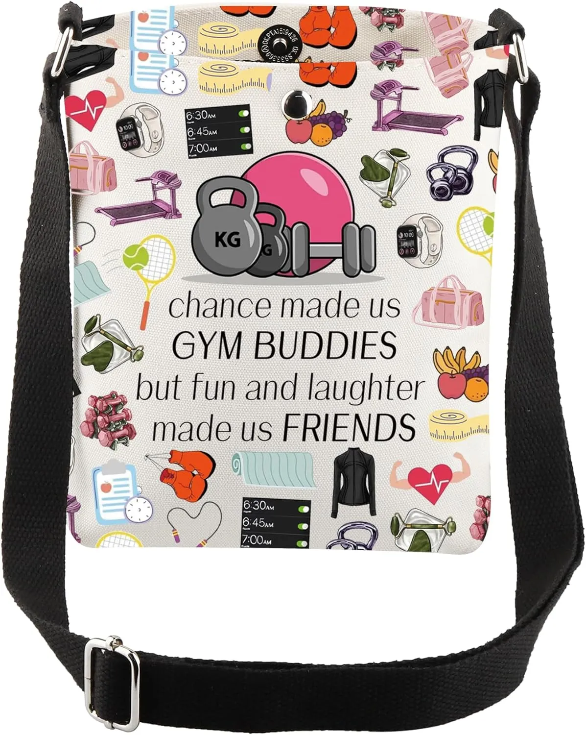 CMNIM Gym Friend Gifts Gym Crossbody Bag Chance Made Us Gym Buddies Gifts Workout Shoulder Bag for Fitness Lovers Gifts