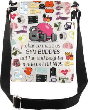 CMNIM Gym Friend Gifts Gym Crossbody Bag Chance Made Us Gym Buddies Gifts Workout Shoulder Bag for Fitness Lovers Gifts
