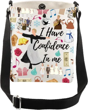 CMNIM Sound of Inspired Music Gifts I Have Confidence In Me Crossbody Bag Theater Adjustable Shoulder Bag for Fans