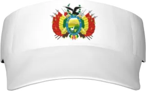 Coat of Arms of Bolivia Adult Sun Visor Cap - UV Protection, Breathable, Adjustable, Sports & Outdoor Hat Black