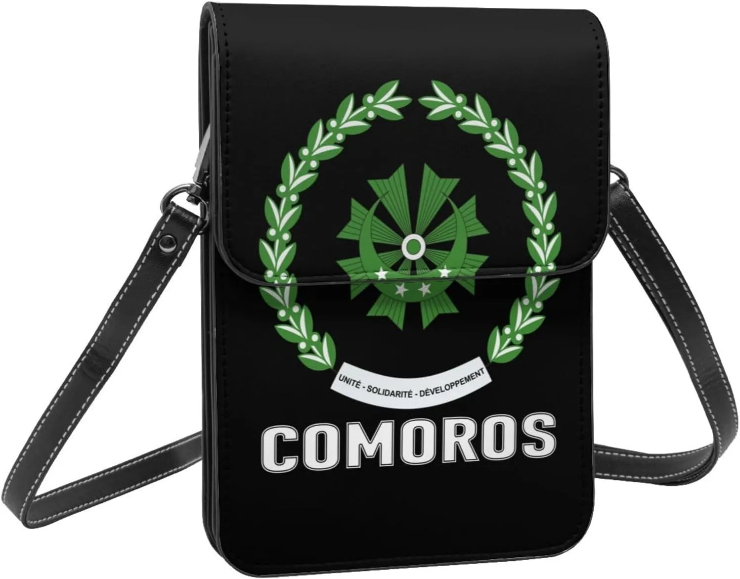Coat of Arms of Dominican Republic Flag Emblem Small Crossbody Purse Cell Phone Bag for Women