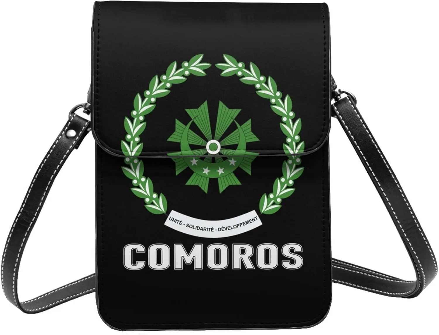 Coat of Arms of Dominican Republic Flag Emblem Small Crossbody Purse Cell Phone Bag for Women