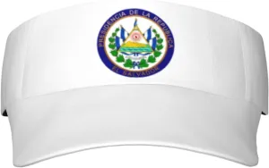 Coat of Arms of El Salvador Adult Sun Visor Cap - UV Protection, Breathable, Adjustable, Sports & Outdoor Hat Black