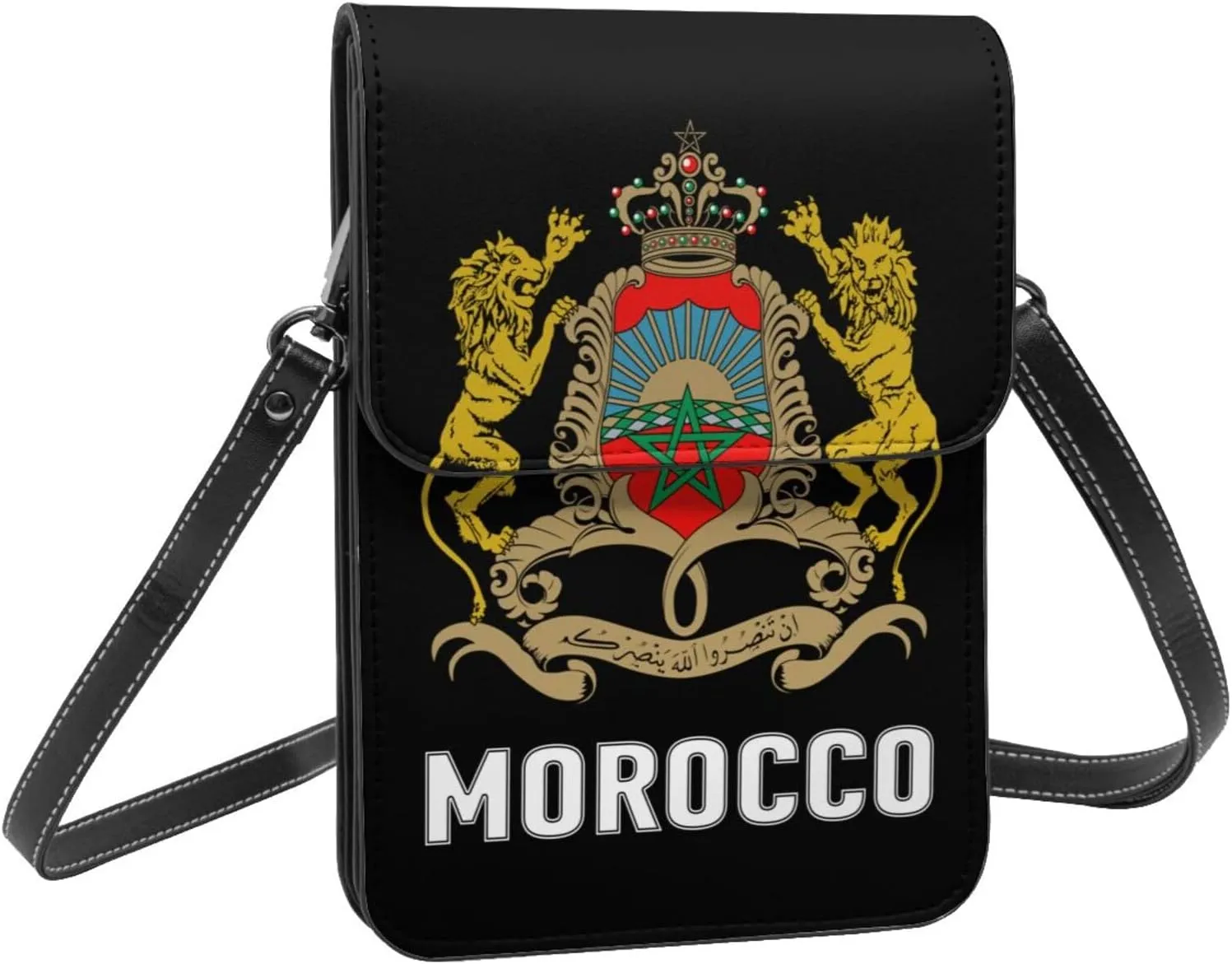 Coat of Arms of Nigeria Flag Nigerian Emblem Small Crossbody Purse Cell Phone Bag for Women