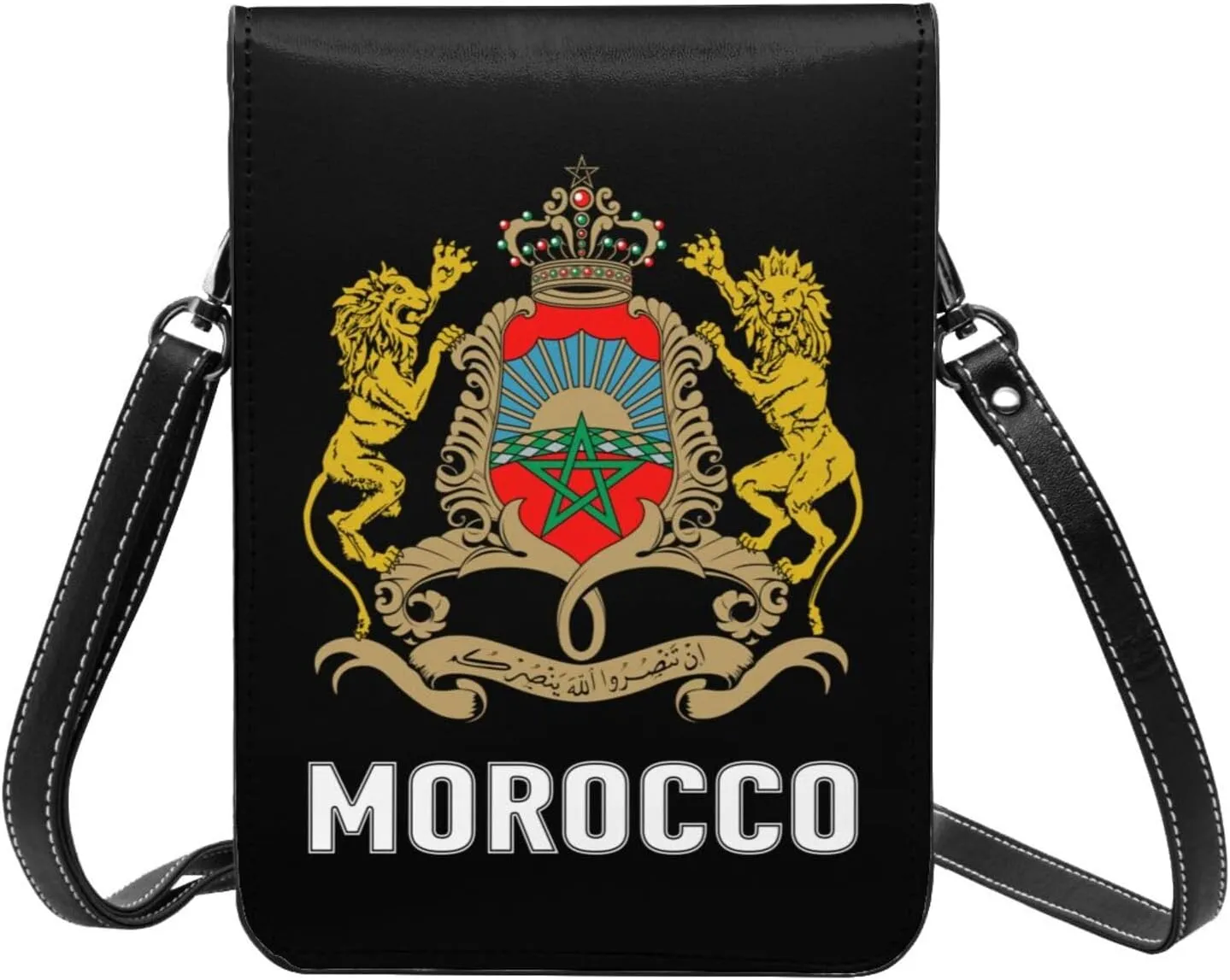 Coat of Arms of Nigeria Flag Nigerian Emblem Small Crossbody Purse Cell Phone Bag for Women