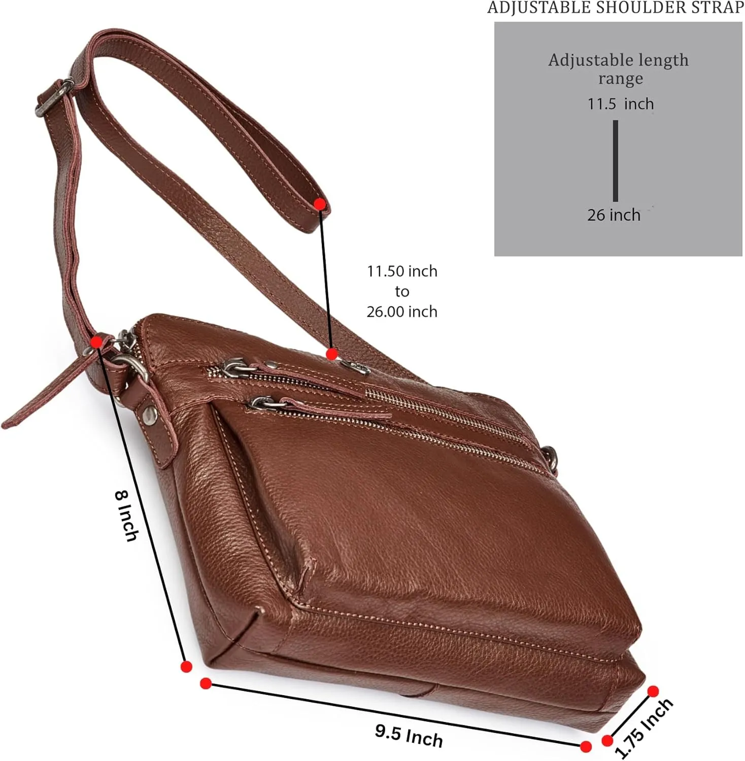 Cochoa Real Leather Soft Crossbody Bags for Women Small Purse Trendy Shoulder Sling Travel Crossover