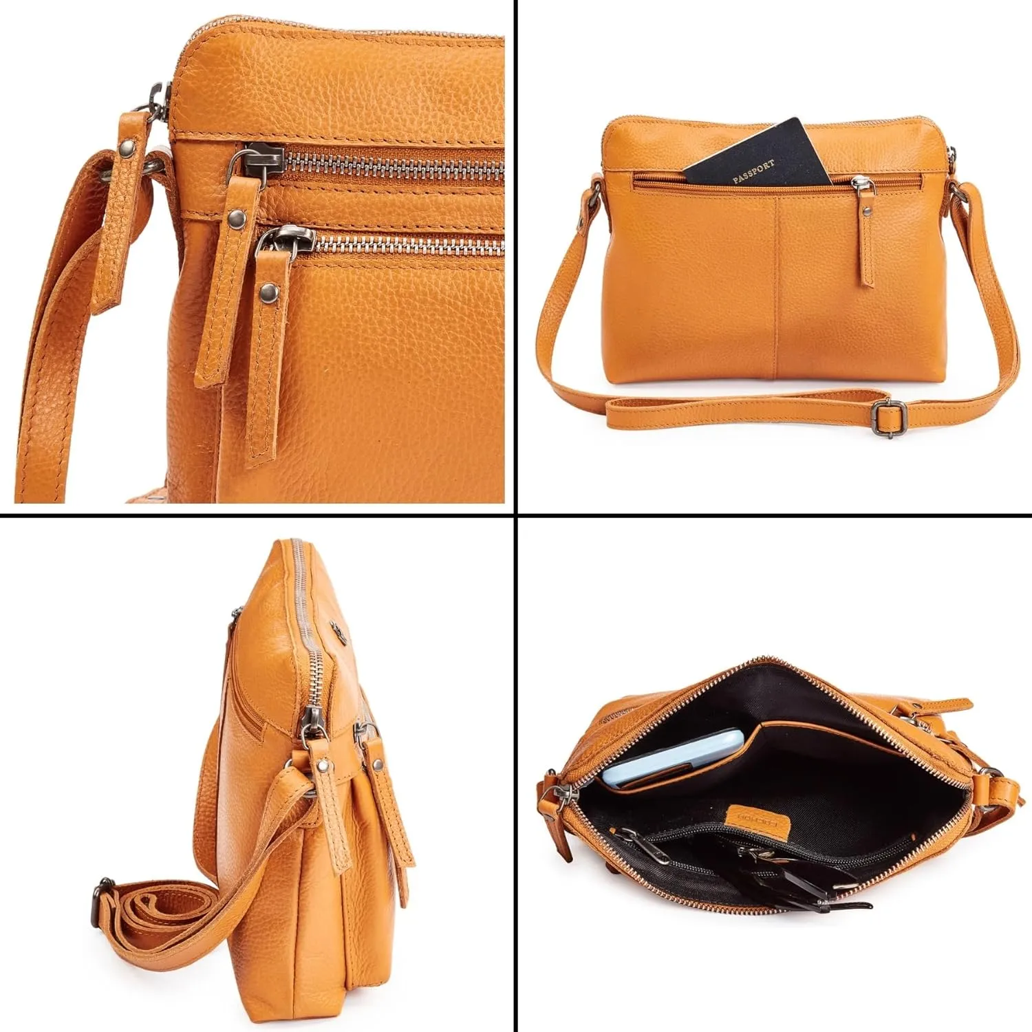 Cochoa Real Leather Soft Crossbody Bags for Women Small Purse Trendy Shoulder Sling Travel Crossover