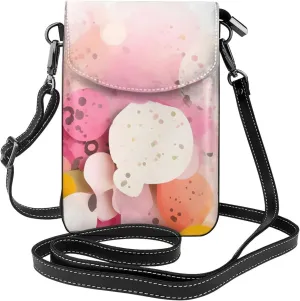 Color Fragment Paper Women'S Crossbody Bag, Zipper Phone Wallet, &Cute Purse, Shoulder Bag, Detachable Shoulder Strap