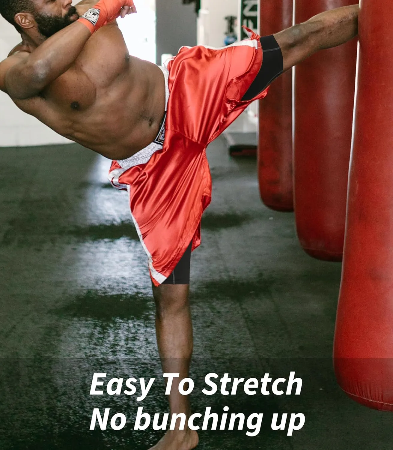 Comfneat Men's 9" Long Boxer Briefs Sports Performance Breathable Underwear 4-Pack
