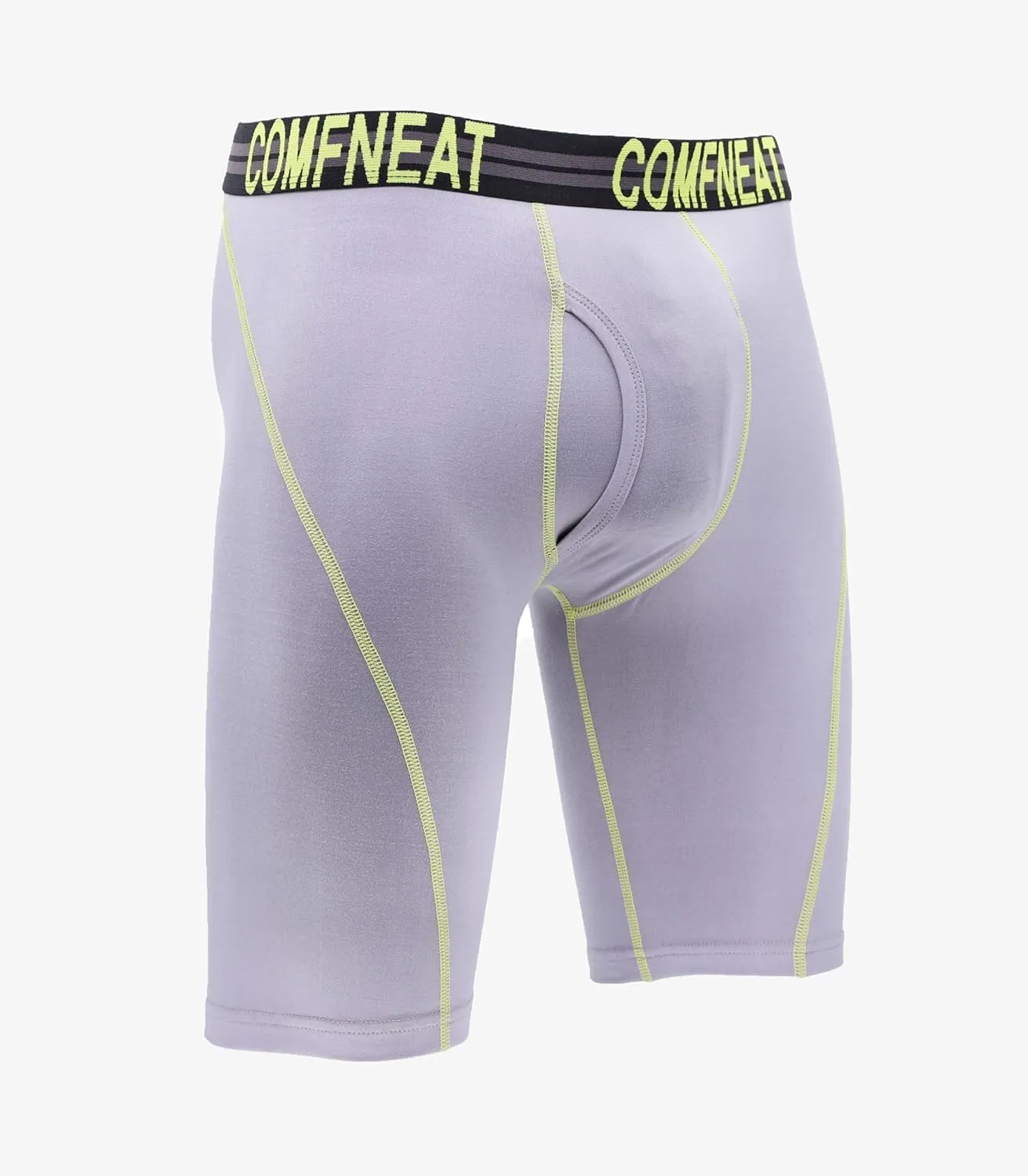 Comfneat Men's 9" Long Boxer Briefs Sports Performance Breathable Underwear 4-Pack