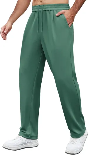 COOFANDY Mens Casual Sweatpants Open Bottom Lounge Pants Lightweight Baggy Workout Yoga Track Pants