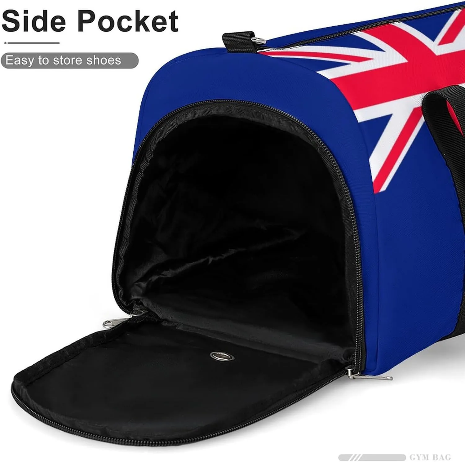 Cook Lslands Flag Gym Bag for Boys Girls with Shoe Compartment Lightweight Weekender