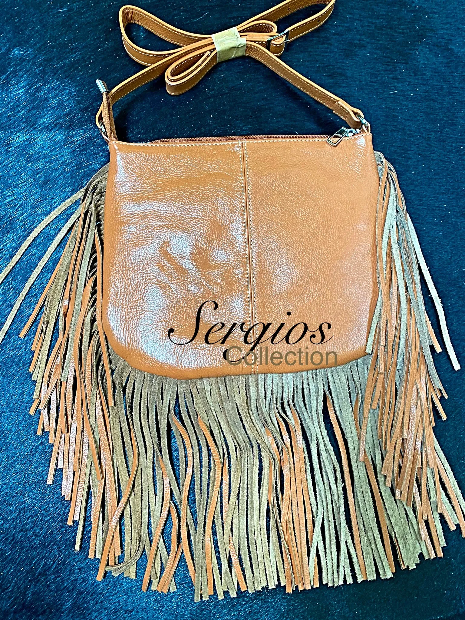 Cowhide crossbody bag