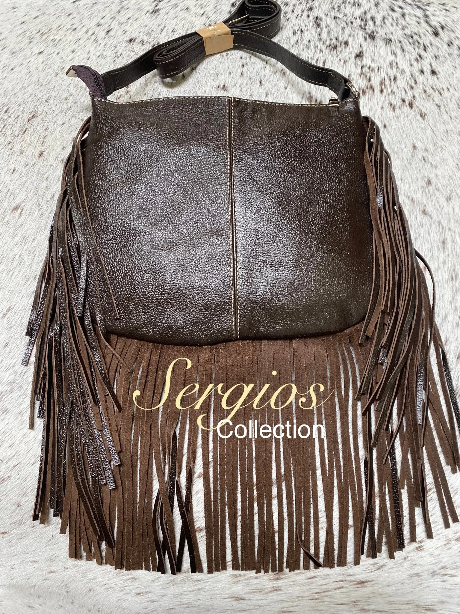 Cowhide crossbody bag