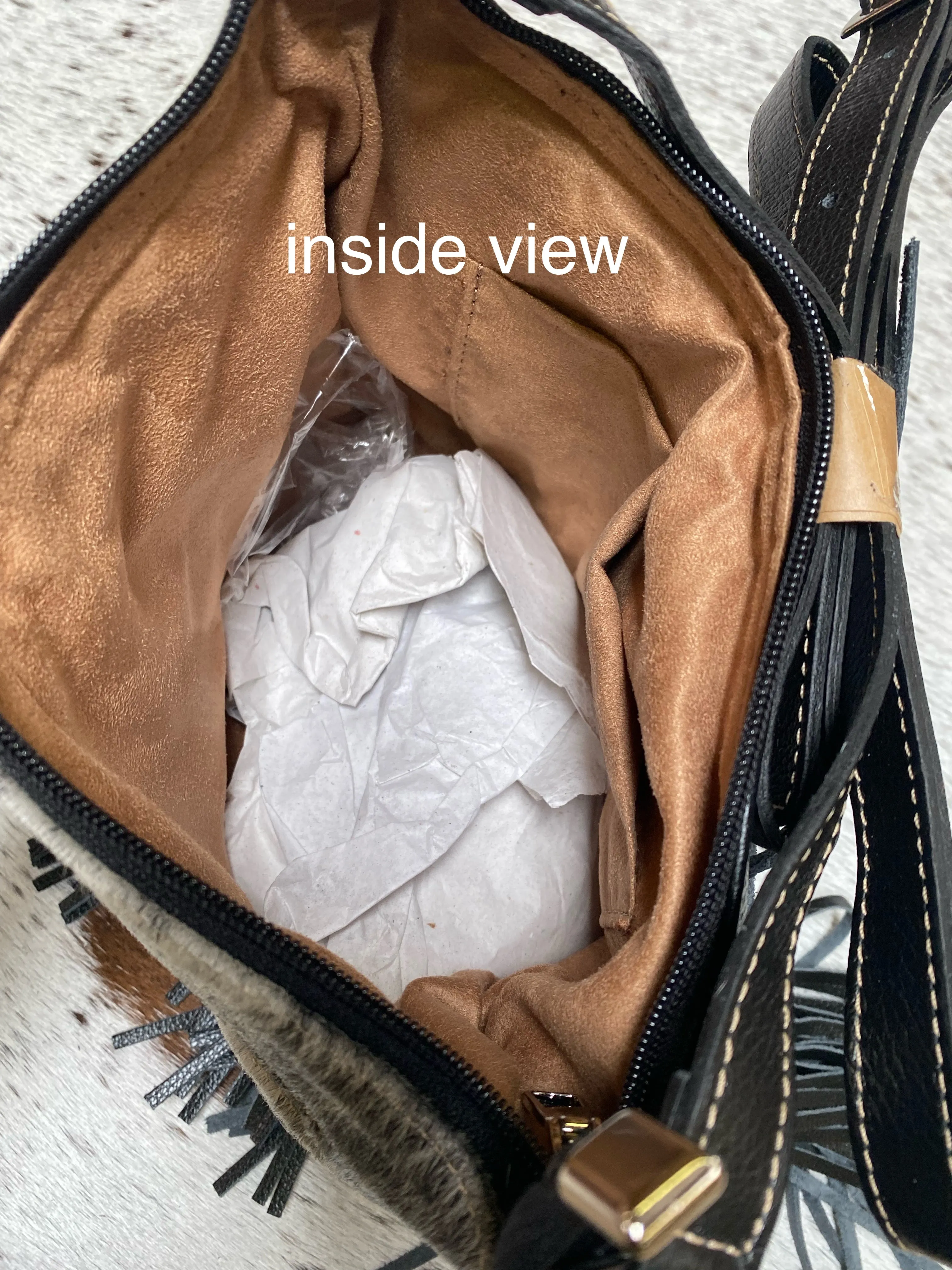Cowhide crossbody bag