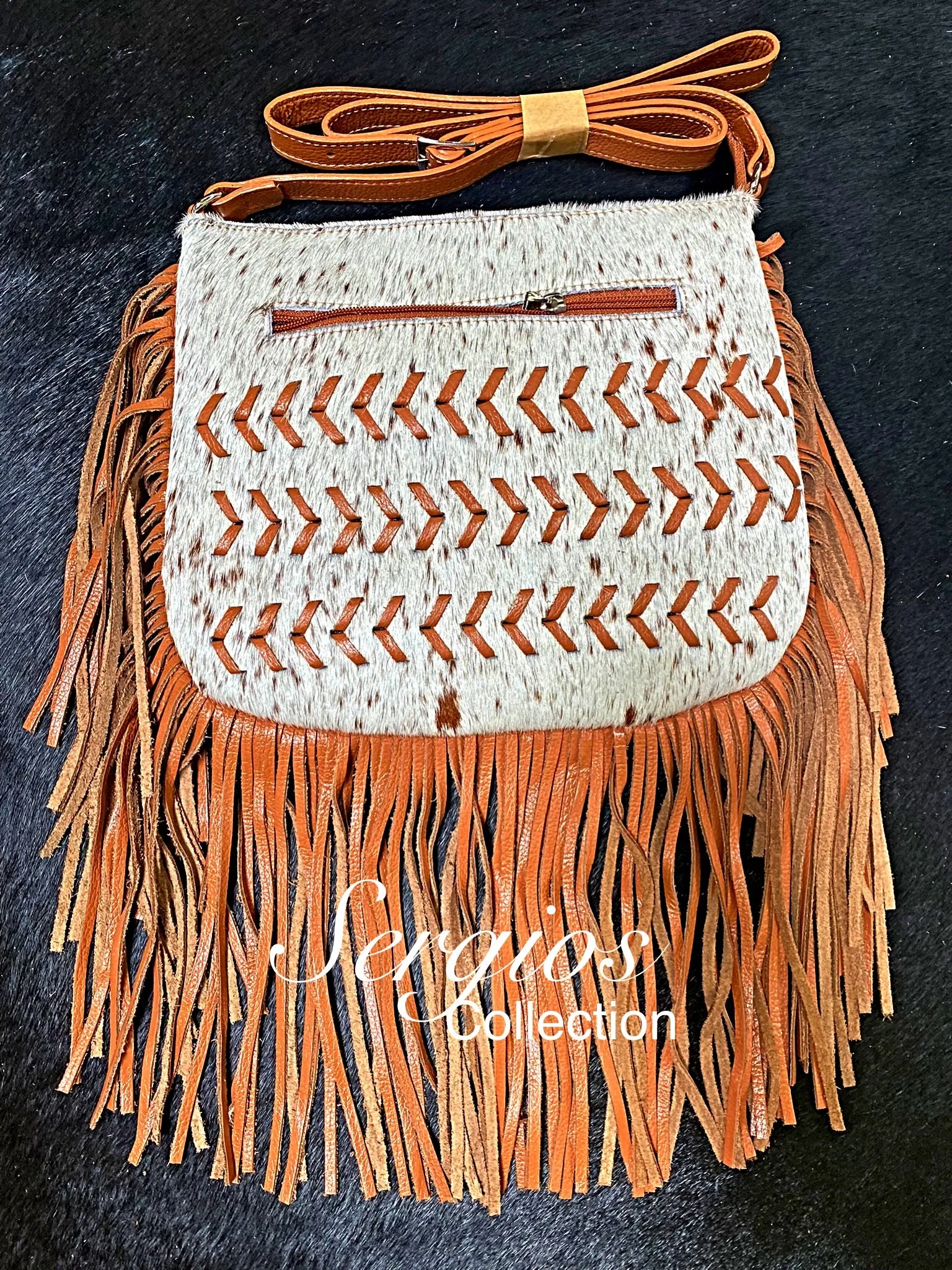 Cowhide crossbody bag
