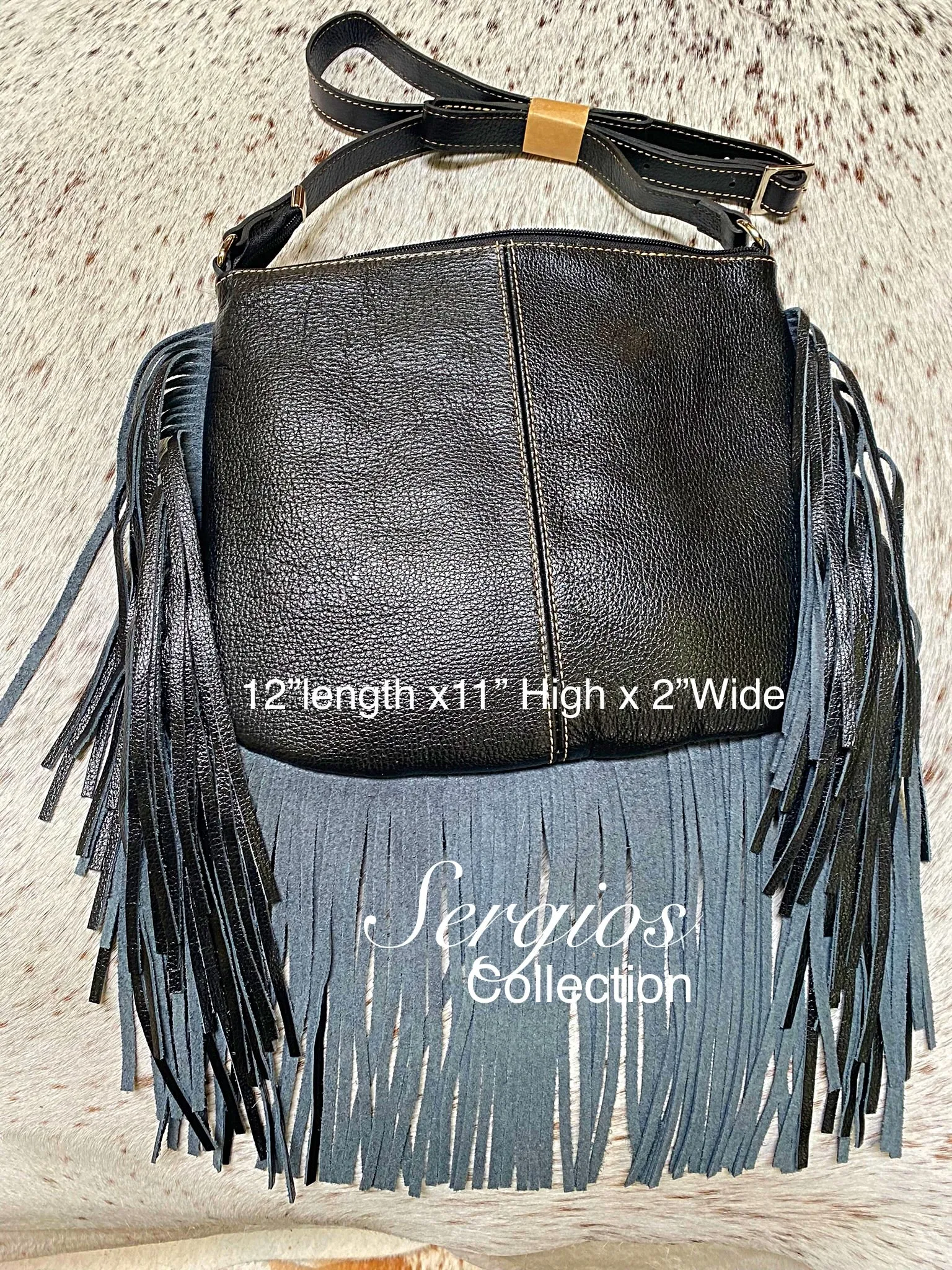 Cowhide crossbody bag