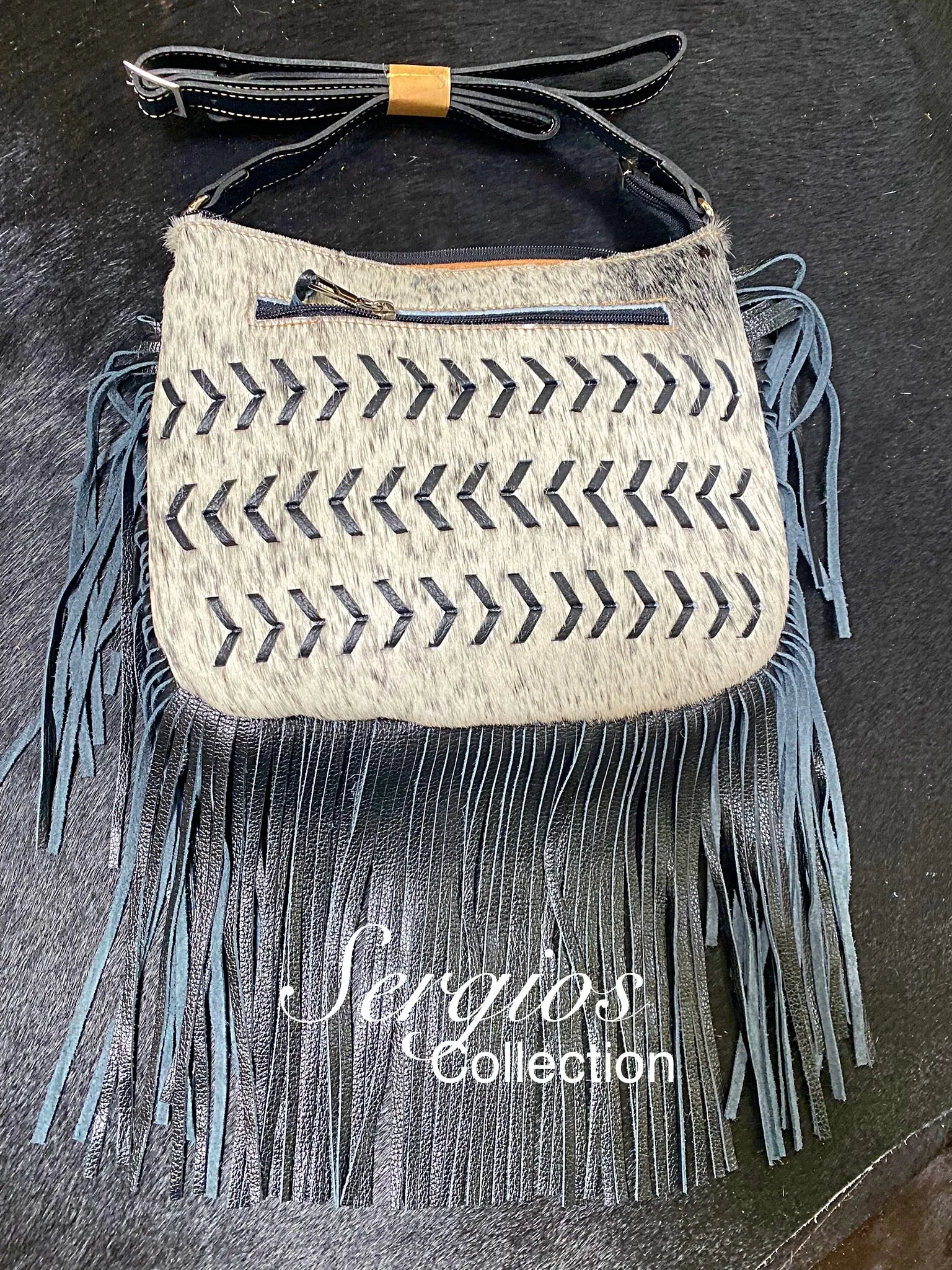 Cowhide crossbody bag