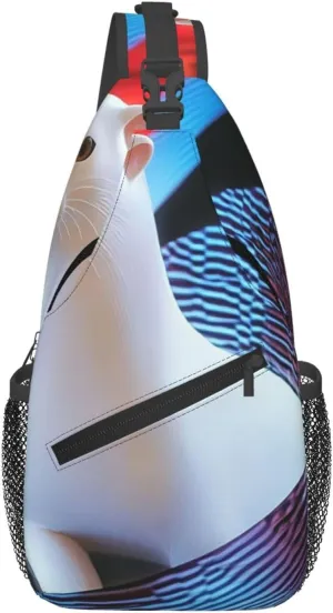 Cross Chest Bag Diagonally Sling Backpack Crossbody Shoulder Bag Transfiguration illustration, ferret Branches Sling Bag Travel Hiking Daypack