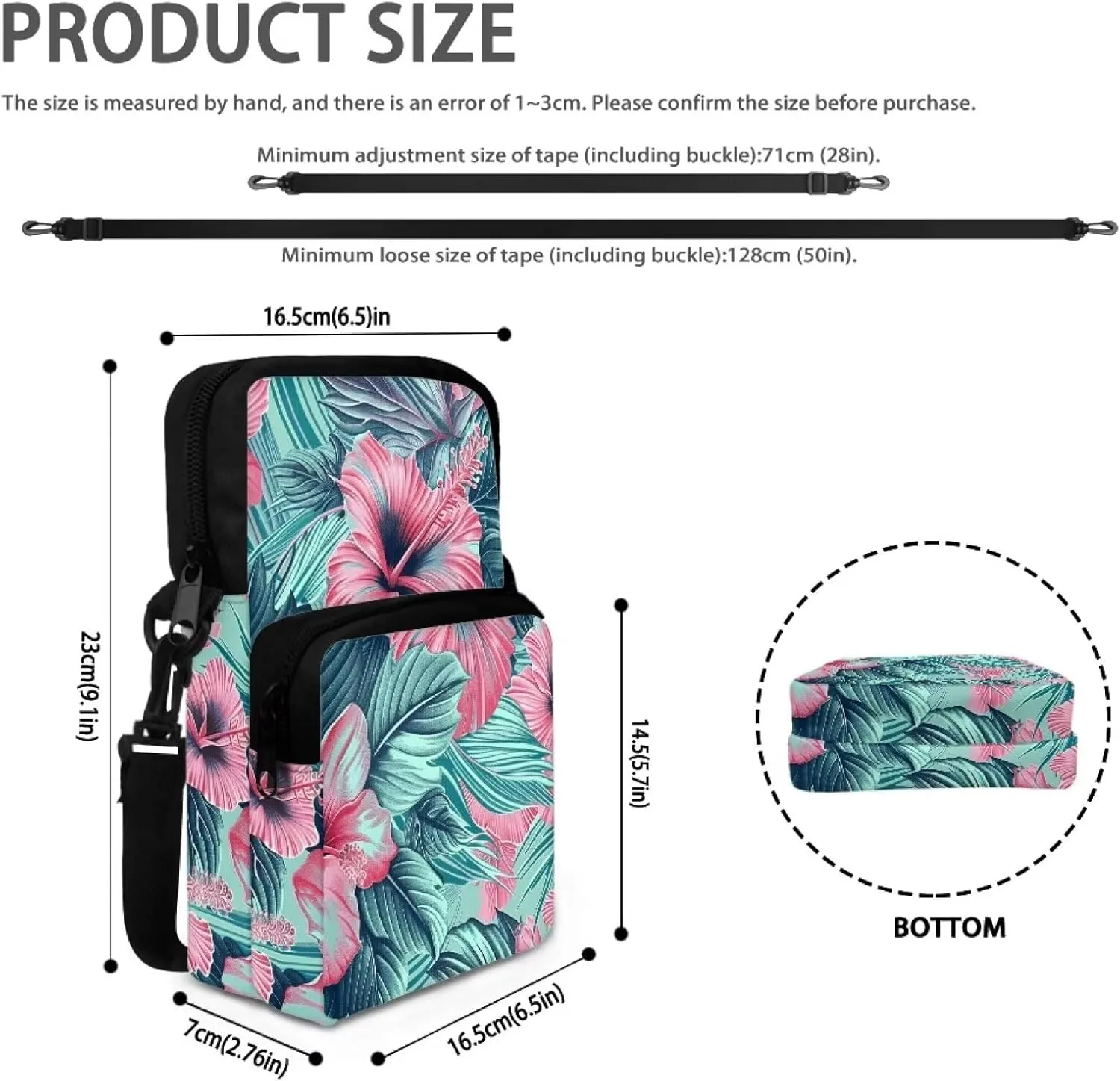 Crossbody Bag for Men Small Cell Phone Purse Wallet Women Shoulder Handbag Travel Gym Bag