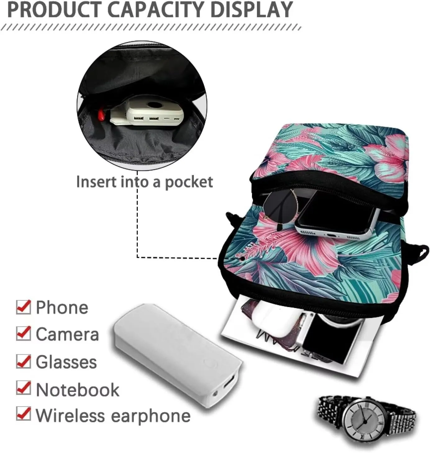 Crossbody Bag for Men Small Cell Phone Purse Wallet Women Shoulder Handbag Travel Gym Bag