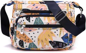 Crossbody Bag for Women Ladies Multi Pockets Shoulder Bag Handbag Lightweight Nylon Casual Messenger Bag Travel Purse