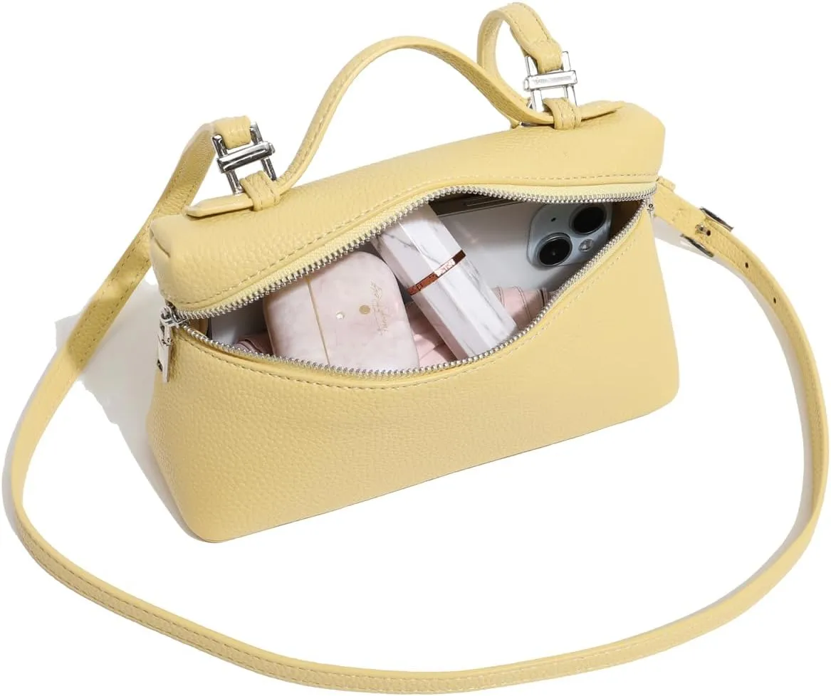 Crossbody Bag for Women Top-Handle Pouch Bag Designer Shoulder Leather Handbag Trendy Purse