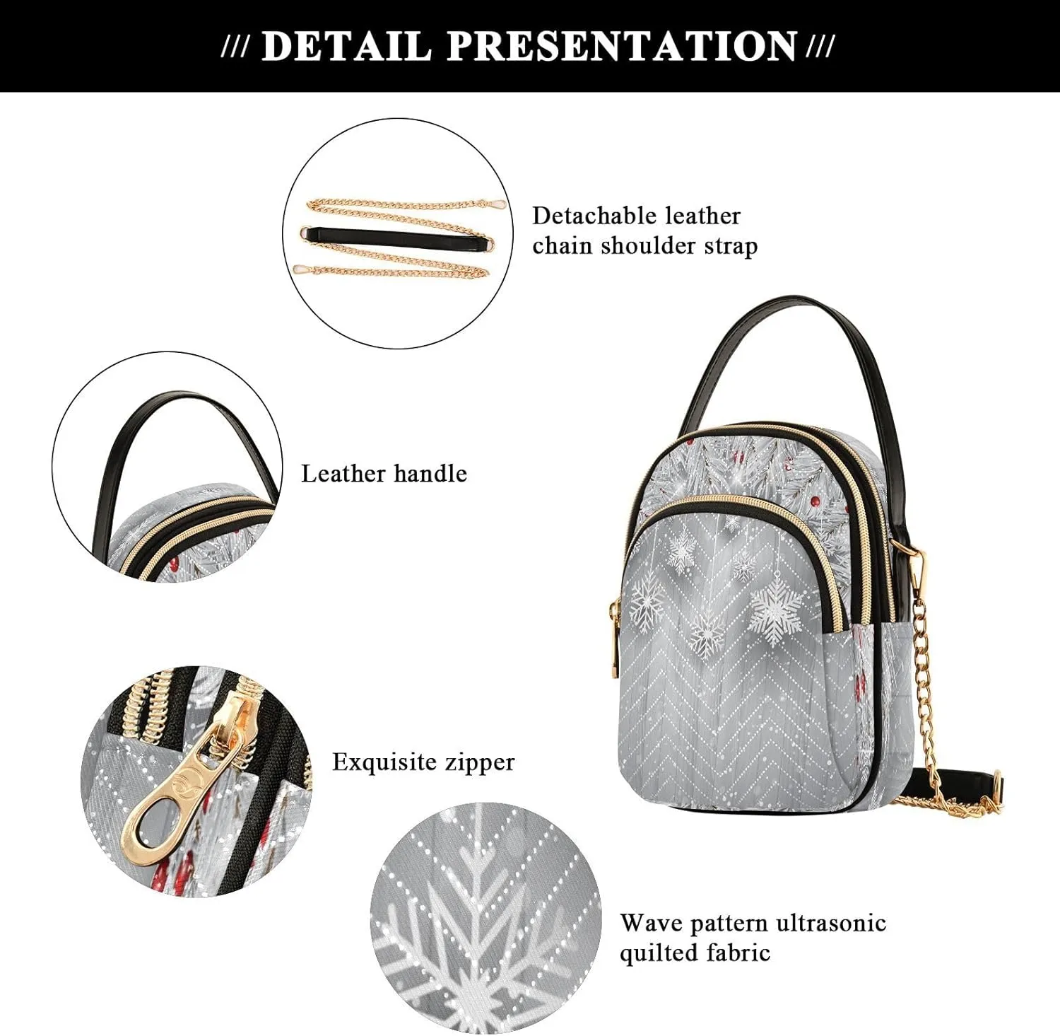 Crossbody Bags Crossbody Purse Chest Bag Christmas Gingerbread Snowman for Women Trendy