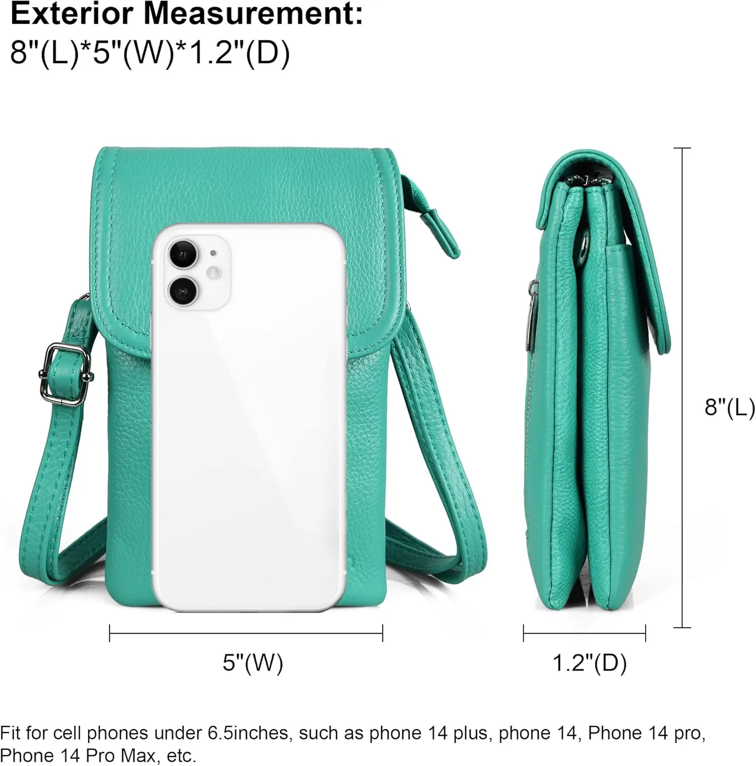 Crossbody Bags for Women, Small Leather Cross body Cell Phone Wallet Purse with Adjustable Strap