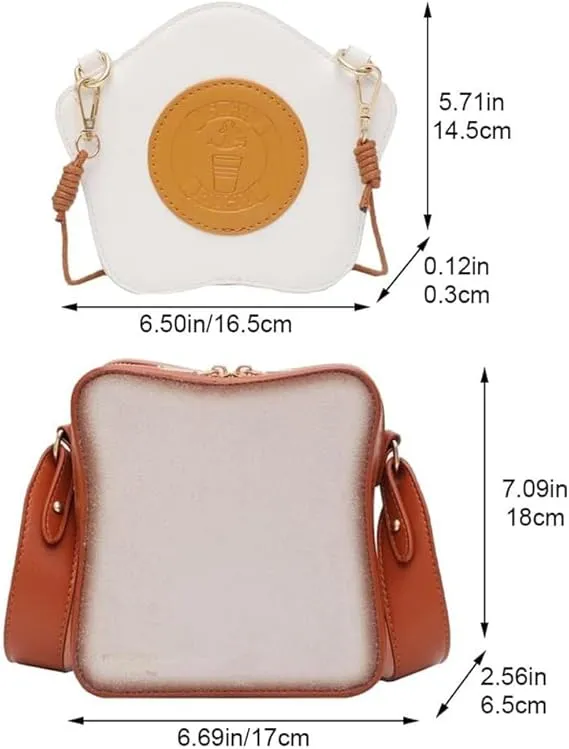 Crossbody Fried Toast Bread Bag