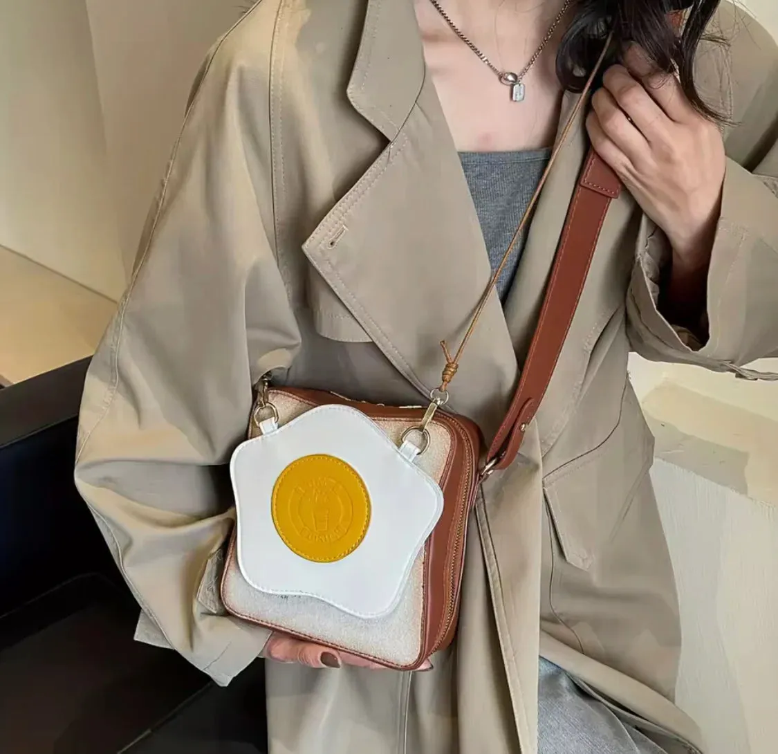 Crossbody Fried Toast Bread Bag