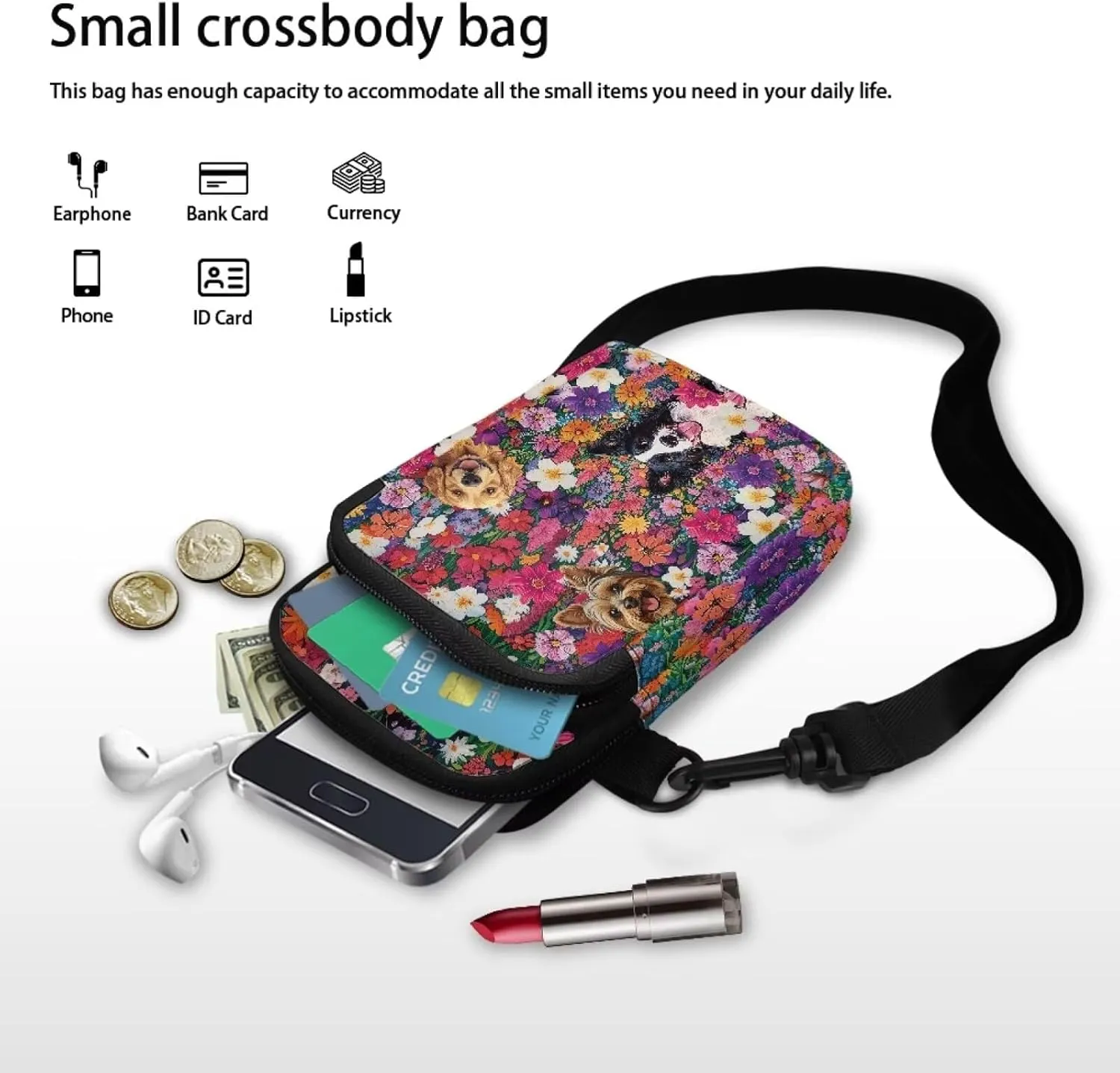 Crossbody Messenger Bag for Women Sling Bag for Men Chest Bag Shoulder Bag Portable Handbag for Travel