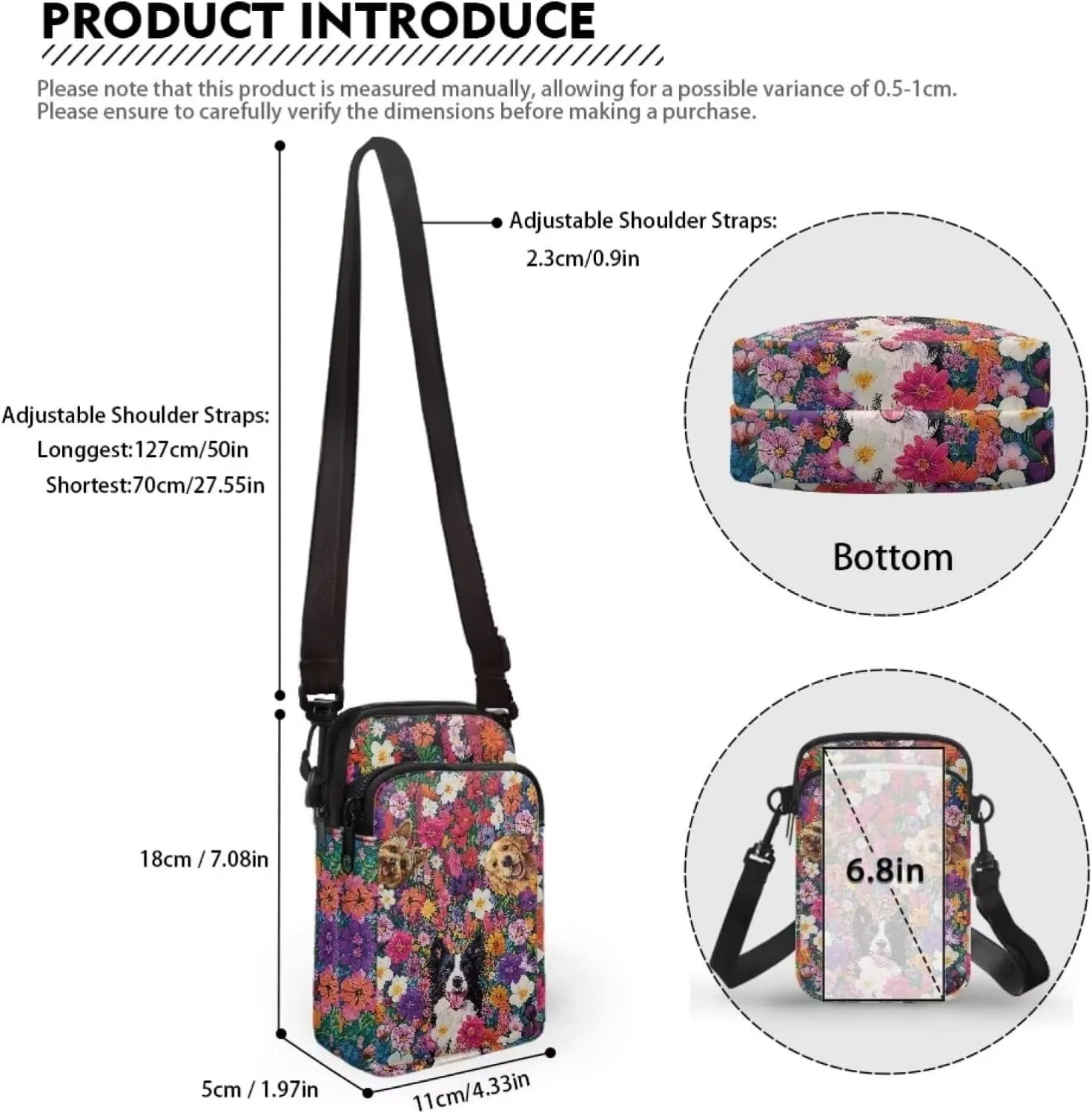 Crossbody Messenger Bag for Women Sling Bag for Men Chest Bag Shoulder Bag Portable Handbag for Travel