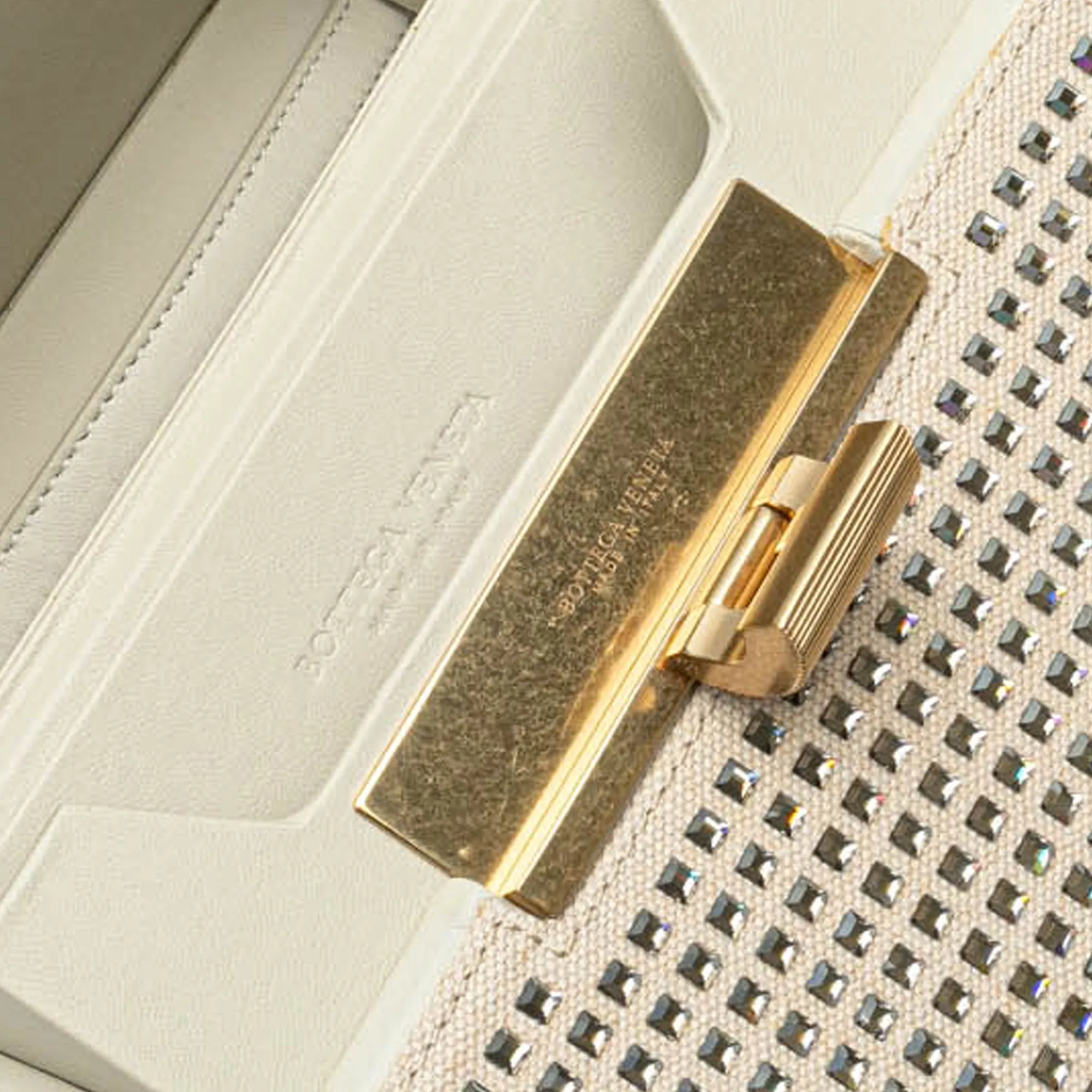 Crystal Embellished Canvas Daisey Crossbody