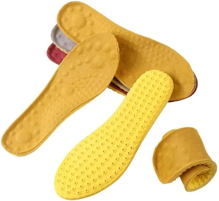 CSCDD Casual Men's and Women's Insole Thermal Insole Sweat-absorbing Shock Absorbing Plus Velvet Insole(43-44)